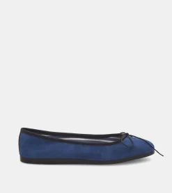 BALLERINE CAMOSCIO BLU OLTREMARE