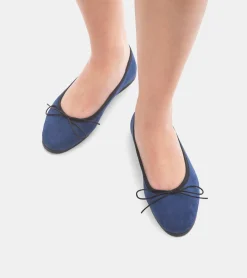 BALLERINE CAMOSCIO BLU OLTREMARE