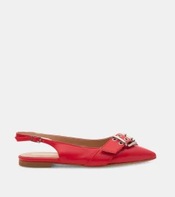 BALLERINE PELLE ROSSO