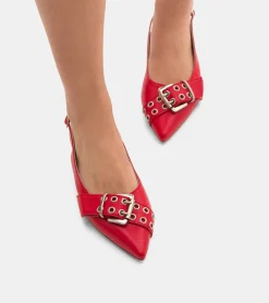 BALLERINE PELLE ROSSO