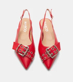 BALLERINE PELLE ROSSO