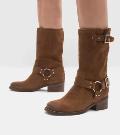 BIKERS CAMOSCIO CUOIO