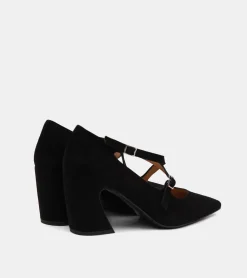 DÉCOLLETÉ CAMOSCIO NERO