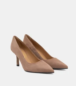 DECOLLETE CAMOSCIO ACERO