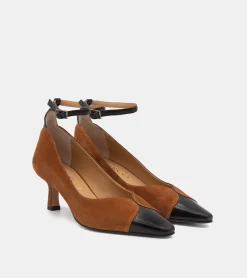 DECOLLETE CAMOSCIO BRANDY