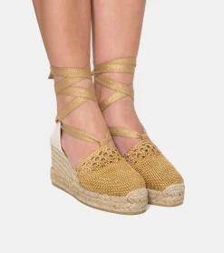 ESPADRILLAS CROCHET ORO