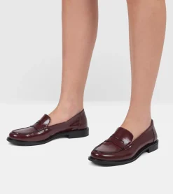 MOCASSINI ABRASIVATO BORDEAUX