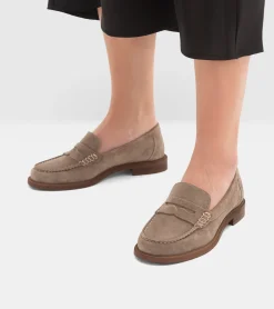 MOCASSINI CAMOSCIO BEIGE