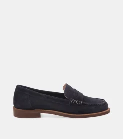 MOCASSINI CAMOSCIO BLU