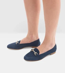 MOCASSINI CAMOSCIO BLU