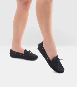 MOCASSINI CAMOSCIO BLU