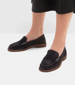 MOCASSINI CAMOSCIO BLU