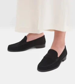 MOCASSINI CAMOSCIO NERO