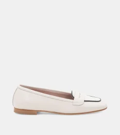 MOCASSINI PELLE AVORIO