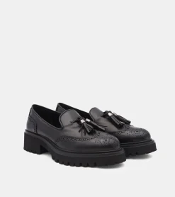 MOCASSINI PELLE NERO