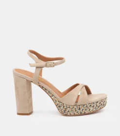 SANDALI CAMOSCIO BEIGE
