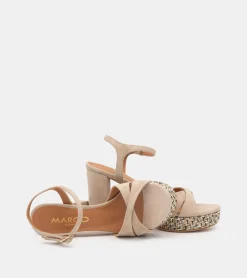 SANDALI CAMOSCIO BEIGE