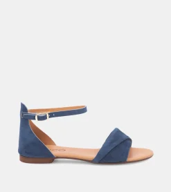 SANDALI CAMOSCIO BLU