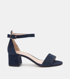 SANDALI CAMOSCIO BLU