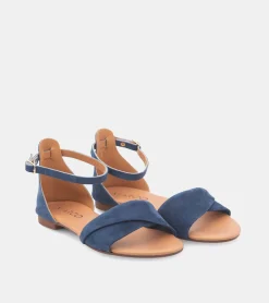 SANDALI CAMOSCIO BLU