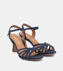 SANDALI CAMOSCIO BLU