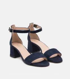 SANDALI CAMOSCIO BLU