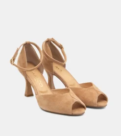 SANDALI CAMOSCIO LEGNO