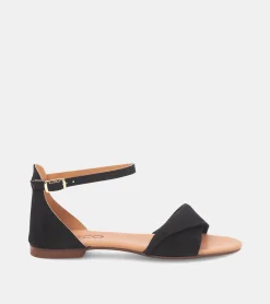 SANDALI CAMOSCIO NERO