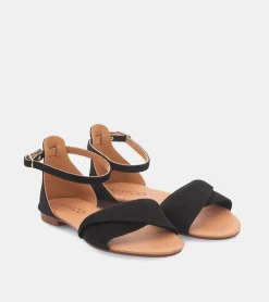 SANDALI CAMOSCIO NERO