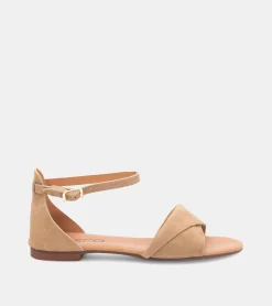 SANDALI CAMOSCIO TAUPE