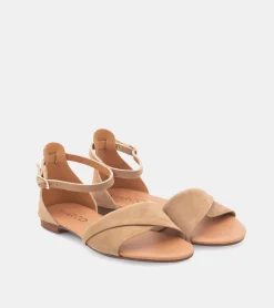 SANDALI CAMOSCIO TAUPE