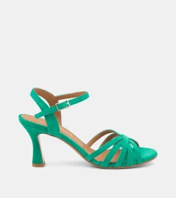 SANDALI CAMOSCIO VERDE