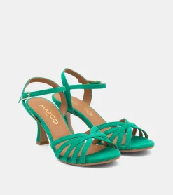 SANDALI CAMOSCIO VERDE