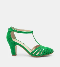 SANDALI CAMOSCIO VERDI