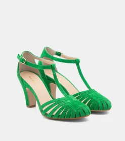 SANDALI CAMOSCIO VERDI