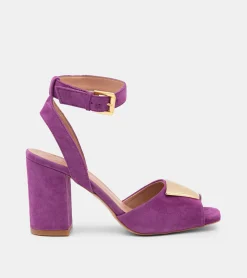SANDALI CAMOSCIO VIOLA