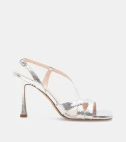 SANDALI LAMINATI ARGENTO