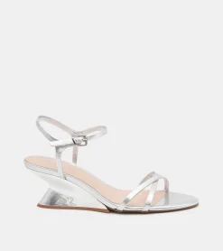 SANDALI LAMINATI ARGENTO