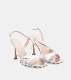 SANDALI LAMINATI ARGENTO