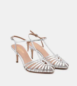 SANDALI LAMINATI ARGENTO
