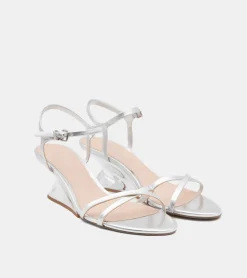 SANDALI LAMINATI ARGENTO
