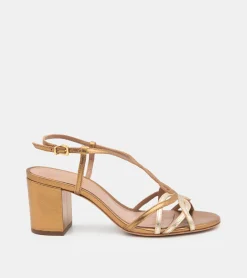 SANDALI LAMINATI BRONZO