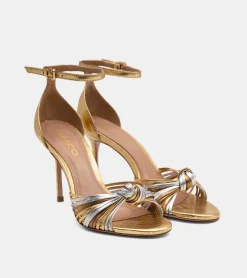 SANDALI LAMINATI ORO
