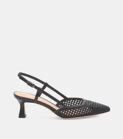 SLINGBACK INTRECCIO NERO