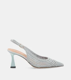 SLINGBACK PELLE AZZURRO