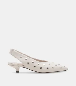 SLINGBACK PELLE BIANCO