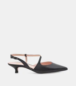 SLINGBACK PELLE NERO
