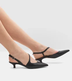SLINGBACK PELLE NERO