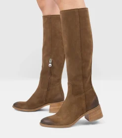 STIVALI CAMOSCIO MARRONE