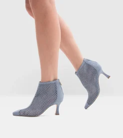 TRONCHETTI CAMOSCIO AZZURRO